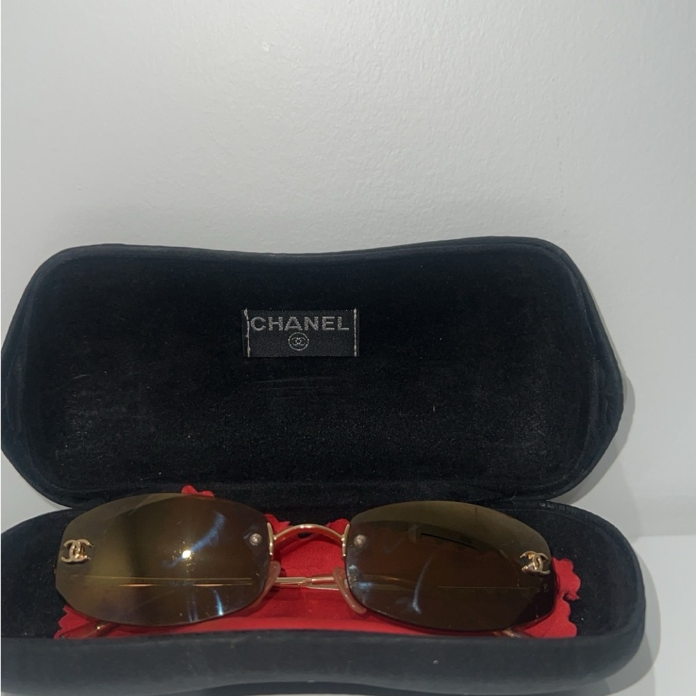 CHANEL Metallic Sunglasses